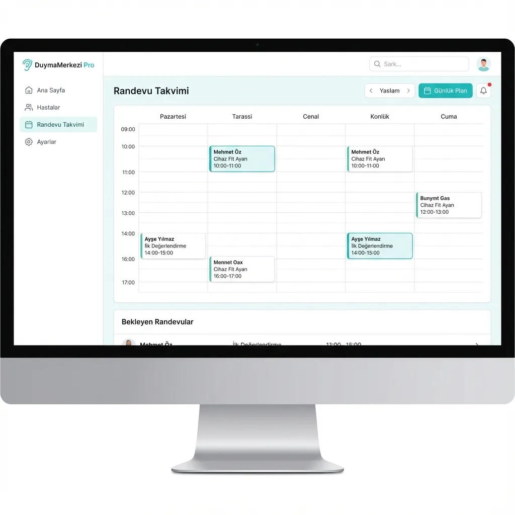 Appointment management calendar screen